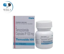 100mg Temoside Temozolomide Capsules, Packaging Size: 5*1 Bottle (5 Capsules)