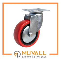 PU Medium Duty Caster Wheels, Load Capacity: 120-180Kgs, Available in 4,6 & 8inches