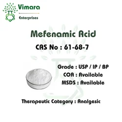 Mefenamic Acid Api Powder, greater than 99%, 25Kg Drum