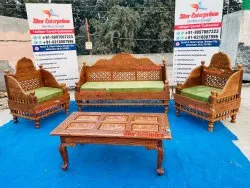 5 Seater Teak Wood Wooden Engraving Sofa Set