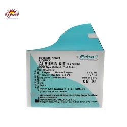 Liquid Powder ERBA Albumin Biochemistry Reagent, For Scientific Research, Packaging Size: 5x50 ml