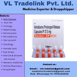 Venlafaxine (37.5mg) Venlor-XR 37.5 (Venlafaxine) Capsule, Prescription, Treatment: Depression,Anxiety Disorder
