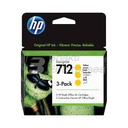HP 712 3-pack 29-ml Yellow DesignJet Ink Cartridge(3ED79A)
