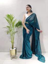 Silk One Minute Drape Saree, Party Wear