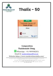 Thalidomide Thalix 50mg Capsule, For Personal/Clinic/Hospital, Fresenlus Kabi Oncology Ltd
