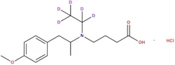 95% Mebeverine Acid-d5 Hydrochloride (labelled compound), Analytical Grade