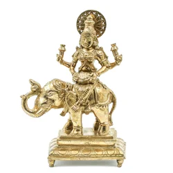 9 inch Bronze God Gajalakshmi Statue