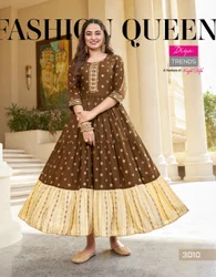 REYON Embroidered Diya Trends Kajal Style partywear gown