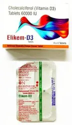 Elikem d3 Cholecalciferol Chewable Tablets, 4x4