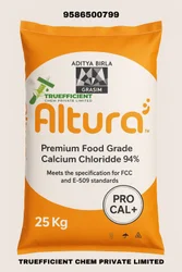 95% Calcium Chloride Food Grade, hdp bag, 25 kg bag packing