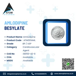 Powder Amlodipine Besylate Api, For Industrial, 88150-42-9