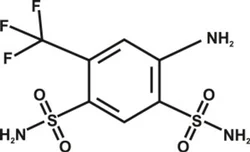 4-Amino-6-(trifluoromethyl)benzene-1,3-disulfonamide (TFMSAA)