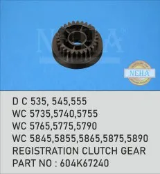 Registration Clutch Gear 604K67240 WC 5735/5740/5755/5765/5775/5790/5845/5855/5865/5875/5890