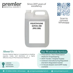 Industrial Grade Polyethylene Glycol Peg 200, 50 litres Drum, 99.9%