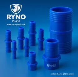 Blue Plastic 15mm Ryno Virgin Hose Pipe Connector and Pipe Collar, For Domestic