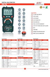 HTC Instrument HTC Dm 98 Auto Range Digital Battery Powered Multimeter True RMS With Temperature