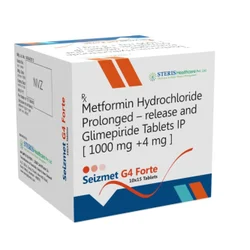 Glimepiride (4mg), Metformin (1000mg), 10*15 Tablets