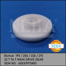 32 T 76 T Main Drive Gear A0XXPP2W01 Bizhub 195 / 215 / 235 / 7719 / 7721 / 7723