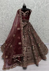 Velvet Pink Lehengacholi 2783