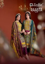 raabta vol 5 by zulfat designer readymade zam cotton big size pakistani suit