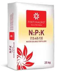 NPK 13:40:13 Water Soluble Fertilizers, Packaging Size: 25 kg
