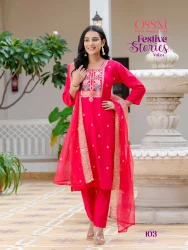 ossm festive stories vol 4 roman silk attractive look full stitch dress