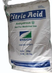 Citric Acid Anhydrous, Packaging Size: 25 Kgs, Packaging Type: Bag