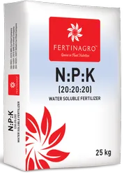 Powder Green NPK 20:20:20 Fertilizer, Bag, Pack Size: 25 kg