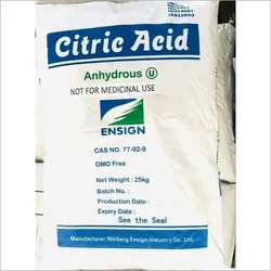 Anhydrous Citric Acid, Packaging Size: 25 kg, Packaging Type: Bag