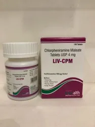 Chlorpheniramine Maleate Tablet 4mg, Packaging Type: Bottle, Packaging Size: 100 Tablets