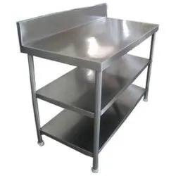Polished SS Work Tables, For Hotel, Size: 12.25 Inch X 9 Inch X 15 Inch