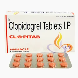 Clopidogrel (75mg) Anticoagulant And Antiplatelet Drugs, 5x2x15 Tablets