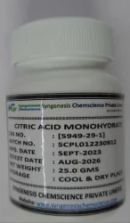 Citric Acid Monohydrate, Packaging Size: 25 kg, Packaging Type: Drum