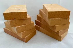 Brown Fire Resistant Refractory High Alumina Fire Bricks, Size: 9 In. X 3 In. X 2 In., for Side Walls